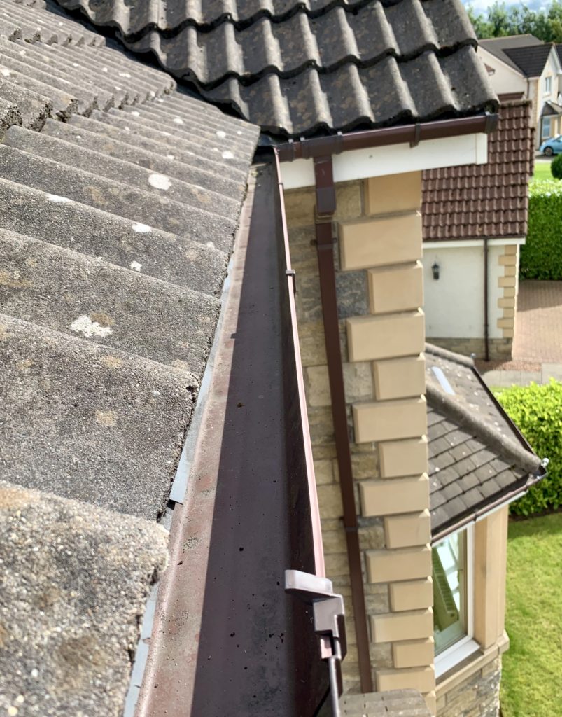 A nice clean gutter free of blockages and debris